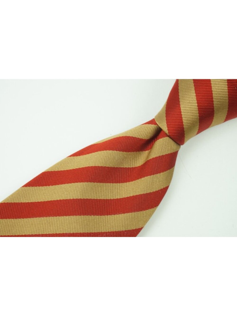 Hayward London Gold Cherry Red 100% Silk Hand Made Tie